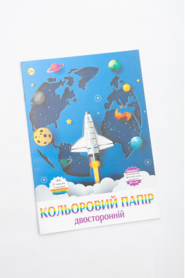 Папір кольоровий, 14 листів, 7 кольорів, А4, двосторонній.